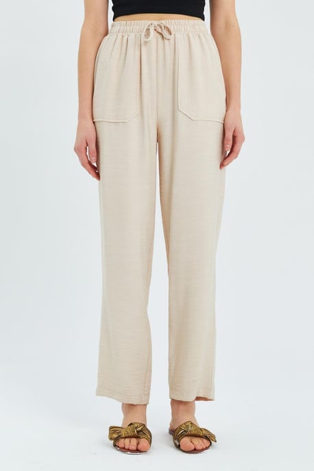 Hoge Taille Wortelstof Broek met Touw Taille - Image 4