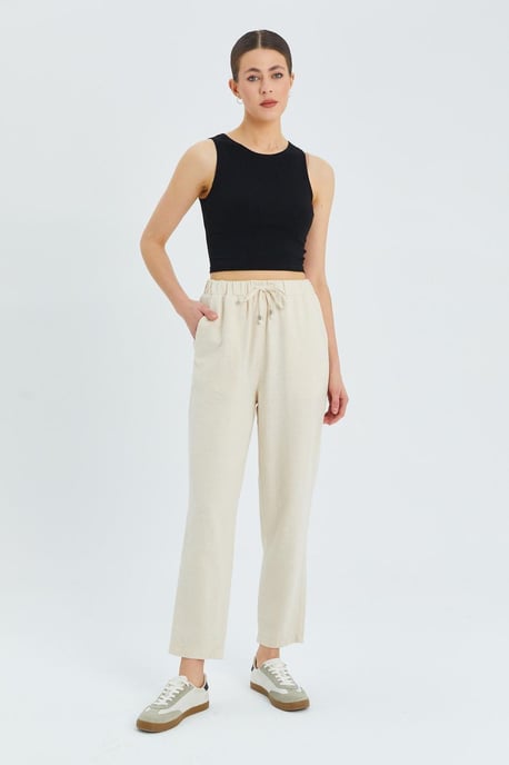 Hoge Taille Broek met Touwtje - Image 1