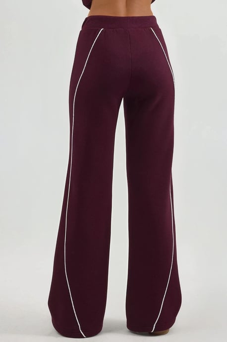 Contrastbindande vida sweatpants med dragsko - Image 3
