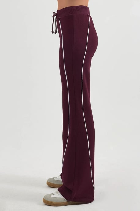 Contrastbindande vida sweatpants med dragsko - Image 4