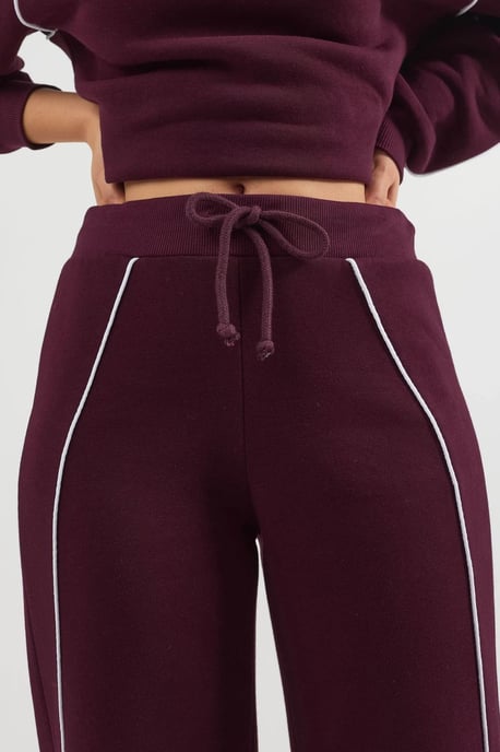 Contrastbindande vida sweatpants med dragsko - Image 5