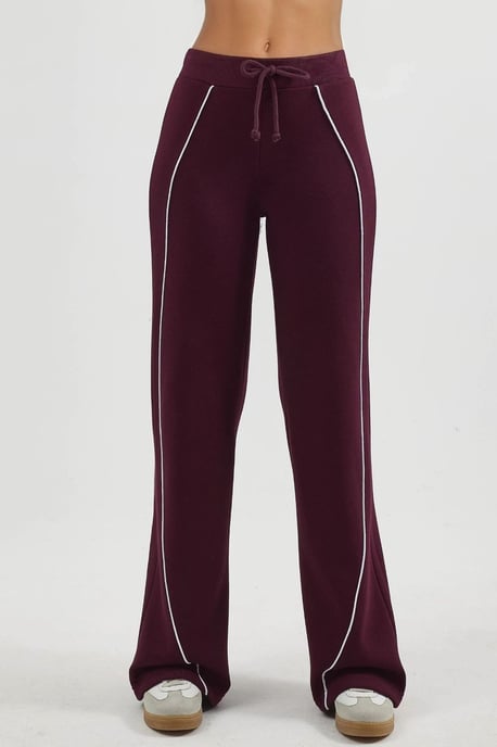 Contrastbindande vida sweatpants med dragsko - Image 6