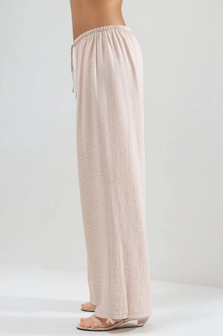 Elastic Waist Pants with Tie Detail - Image 4