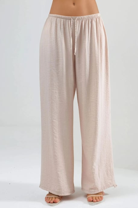 Elastic Waist Pants with Tie Detail - Image 6