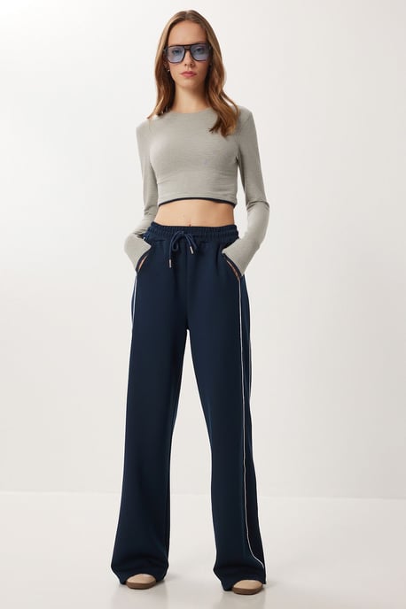 Regular Fit Katoenen Gebreide Sweatpants - Image 2