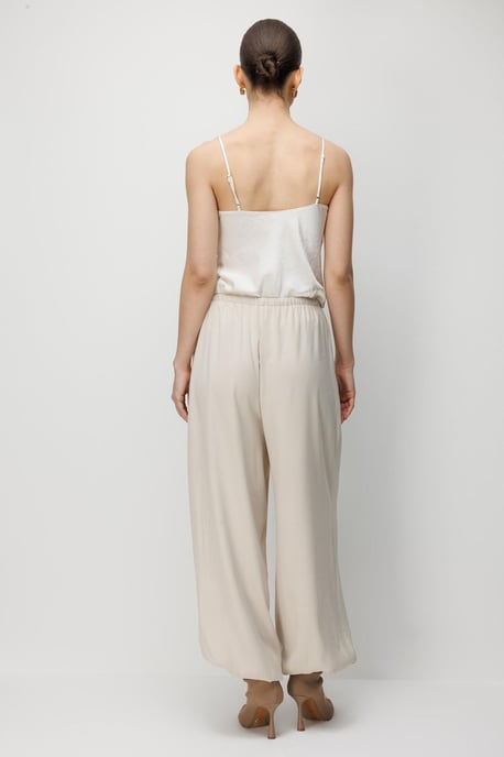 Textured Long Jogger Pants with Drawstring Waist and Pocket - Image 5