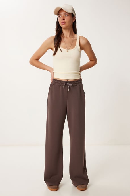 Wide Leg Drawstring Waist Sweatpants - Image 2