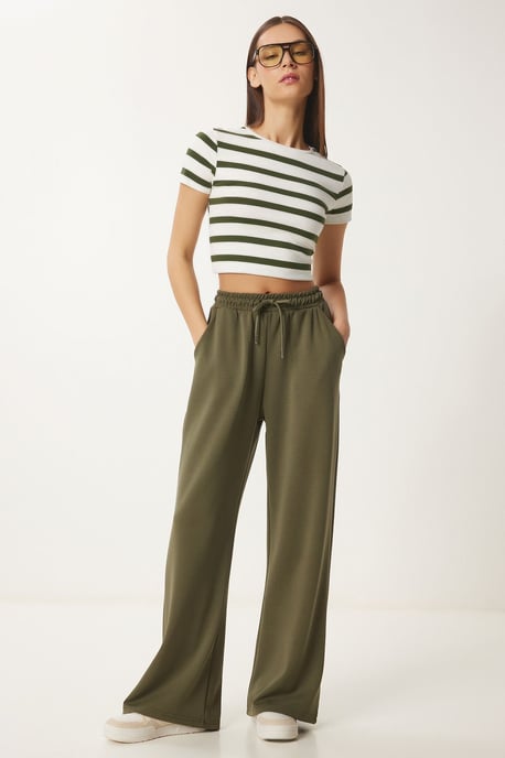 Wide Leg Drawstring Waist Sweatpants - Image 2
