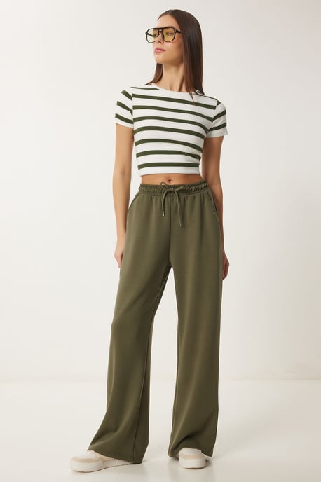 Wide Leg Drawstring Waist Sweatpants - Image 3