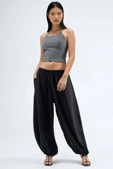 Low Waist Baggy Fit Jogger Pants - Image 4