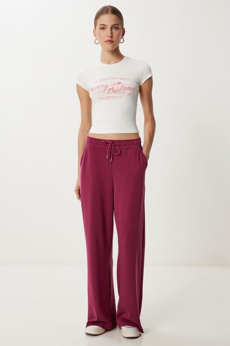 Wide Leg Drawstring Waist Sweatpants - Image 2