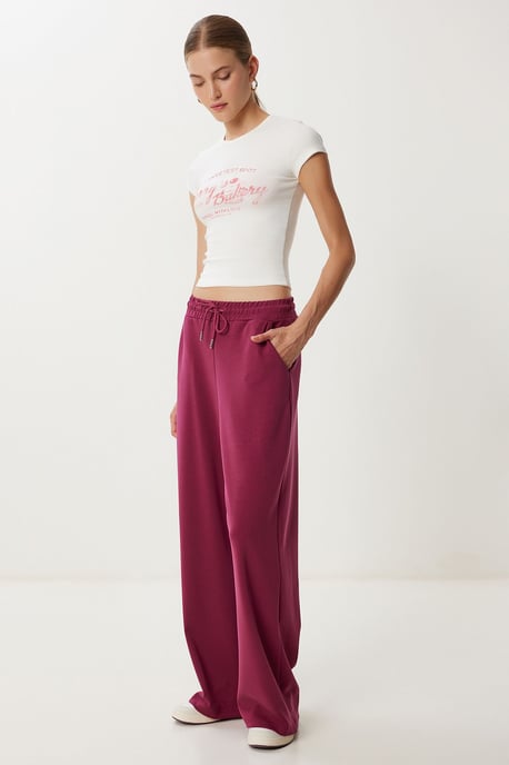 Wide Leg Drawstring Waist Sweatpants - Image 3