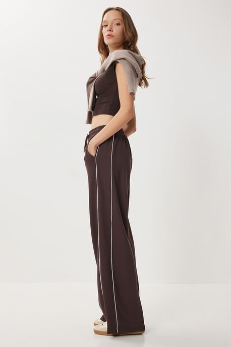 Reguliere Pasvorm Katoenen Gebreide Sweatpants - Image 1