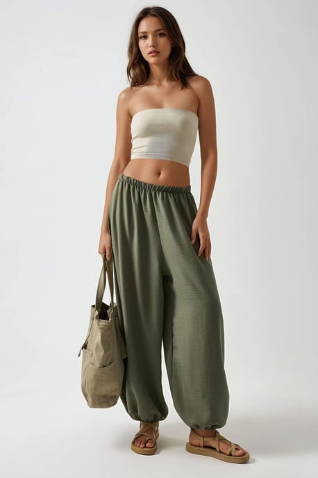 Low Waist Baggy Fit Jogger Pants - Image 2