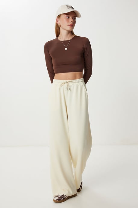 Wide Leg Drawstring Waist Sweatpants - Image 2