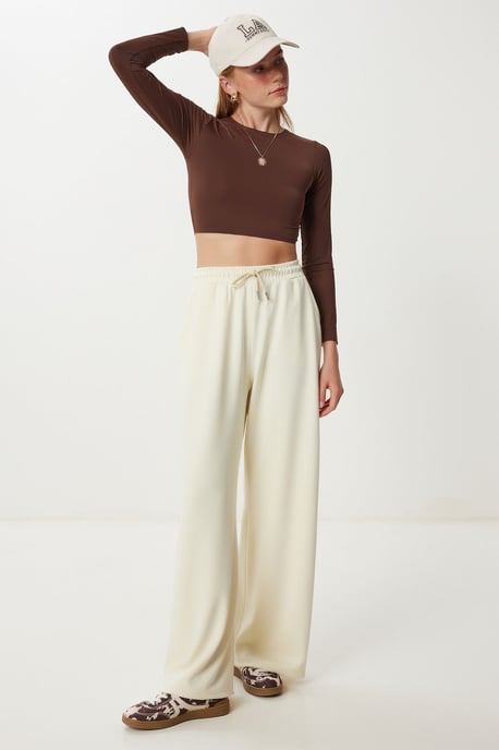 Wide Leg Drawstring Waist Sweatpants - Image 3