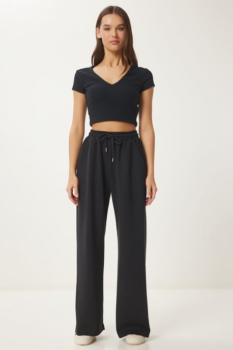 Wijde broek met trekkoord in de taille - Image 3