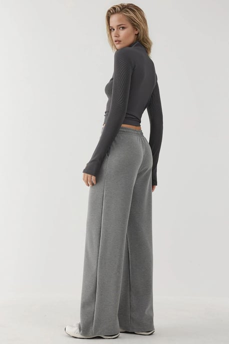 Zachte Modal Touch Brede Pijp Sweatpants - Image 2