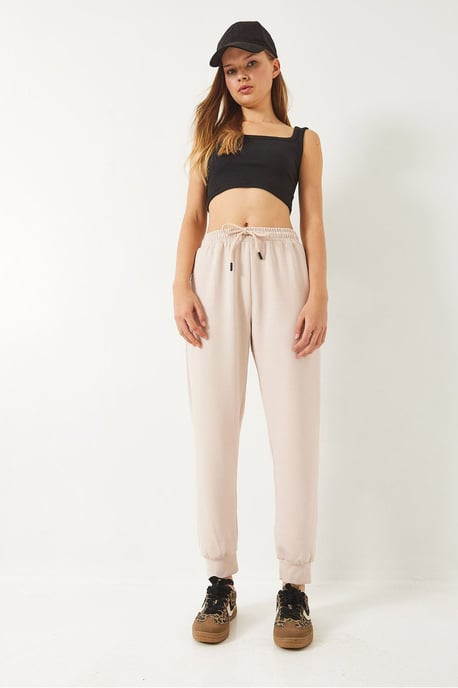 Textured Relaxed Fit Sweatpants with Pockets - Image 2