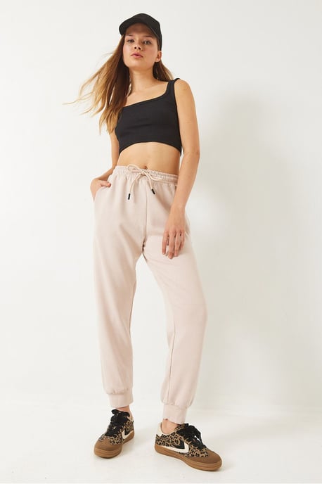 Textured Relaxed Fit Sweatpants with Pockets - Image 4