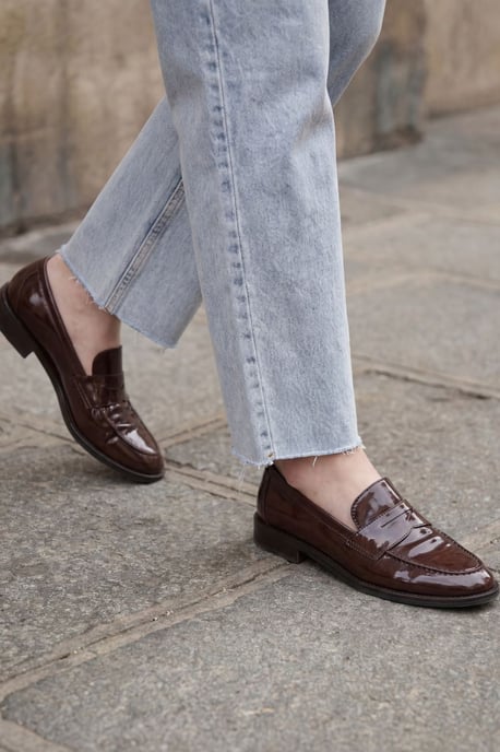 Hoge taille enkel lengte rechte jeansbroek - Image 5