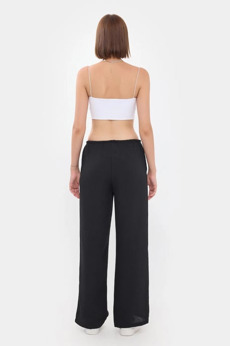 High-Waist Straight-Leg Trousers with Drawstring - Image 4