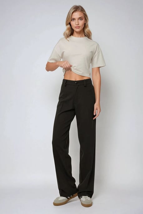 Hoge Taille Rechte Pijpen Broek - Image 2
