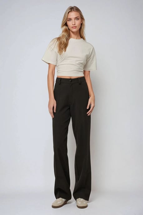 Hoge Taille Rechte Pijpen Broek - Image 3