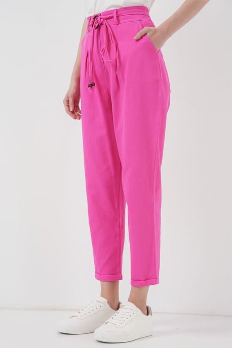 Enkel-lange Relaxed Fit Broek met Strik - Image 4