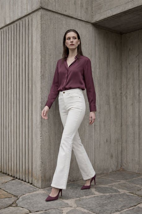 Hoge Taille Flared Denim Broek - Image 4