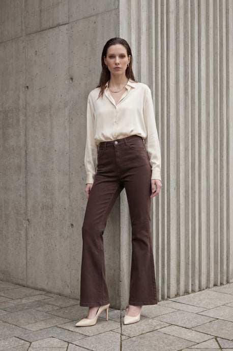 Hoge Taille Flared Jeansbroek - Image 1