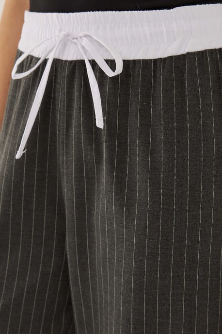 Elastic Waist Striped Pants - Image 5