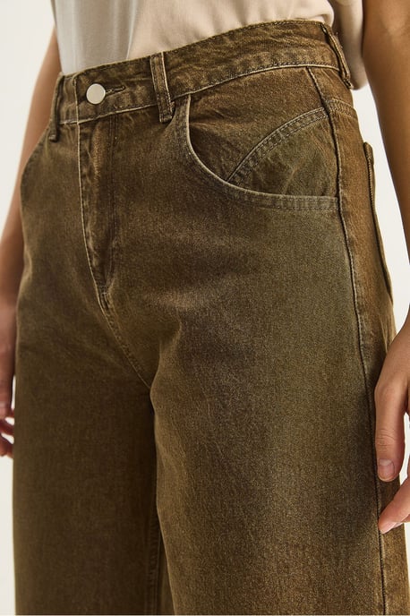 Högmidjade baggy jeansbyxor - Image 6