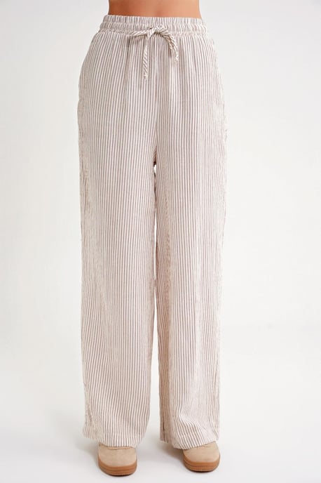 Hoge Taille Gestreepte Joggingbroek met Touwtjes - Image 4