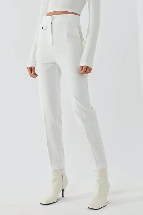 Premium Tailored Straight Leg Pant with Pocket Detail - Image 1