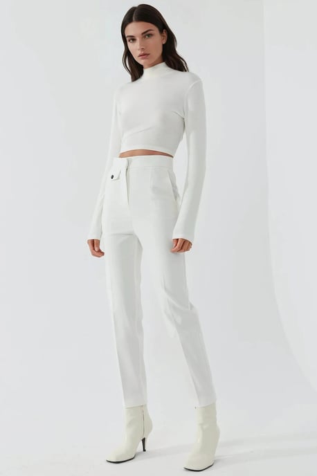 Premium Tailored Straight Leg Pant with Pocket Detail - Image 2