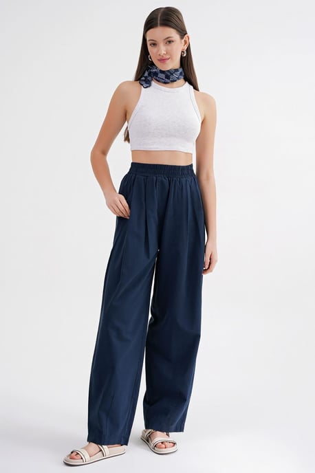 Straight Fit Linen Pants - Image 3