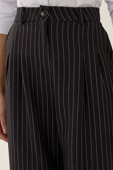High Waist Striped Straight Leg Pants - Image 5