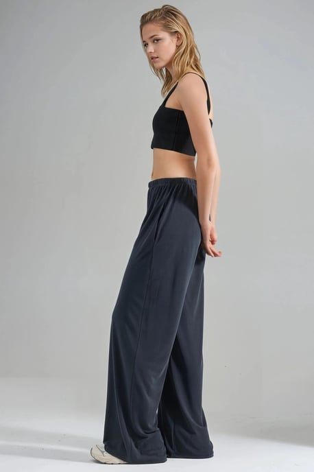 Elastische Taille Rechtlegging Modal Broek - Image 2