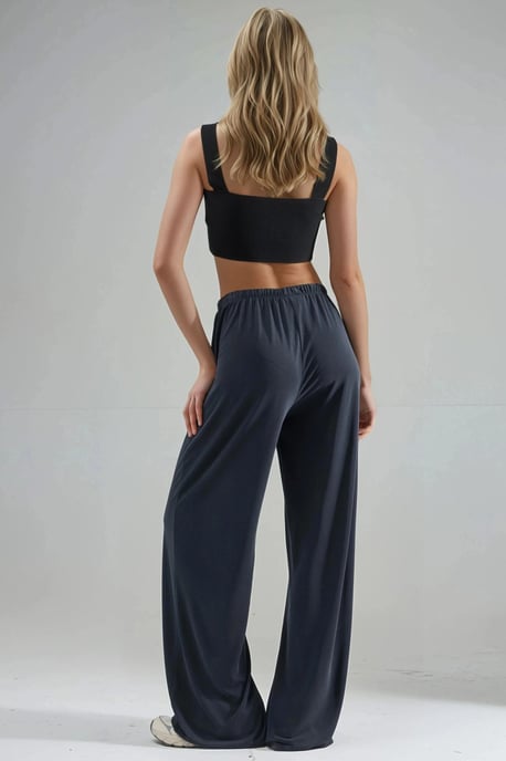 Elastische Taille Rechtlegging Modal Broek - Image 3