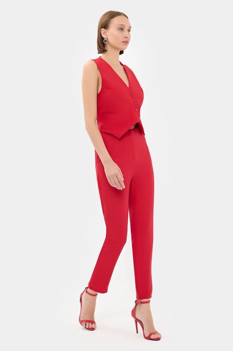 High Waist Carrot fit Trousers - Image 3