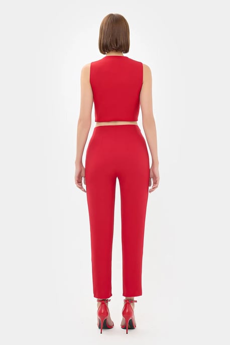 High Waist Carrot fit Trousers - Image 5