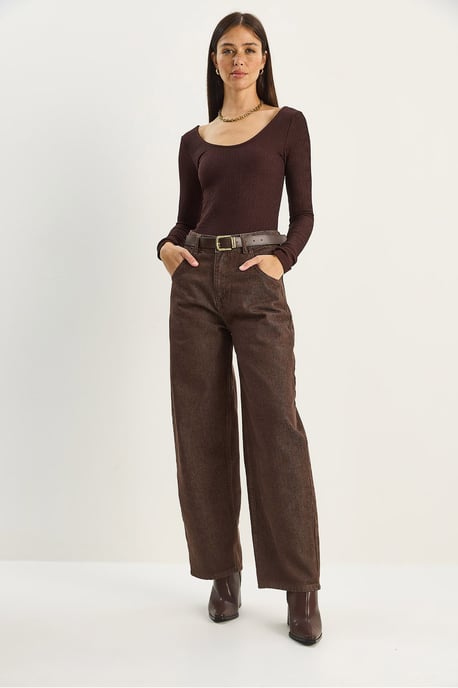 Hooggewaisted Baggy Denim Broek - Image 4