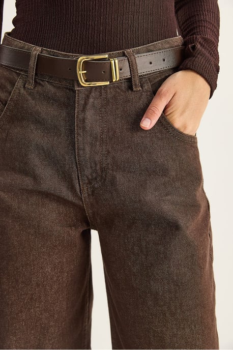 Hooggewaisted Baggy Denim Broek - Image 5