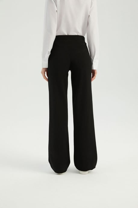 High Waist Buttoned Flare Trousers - Image 5