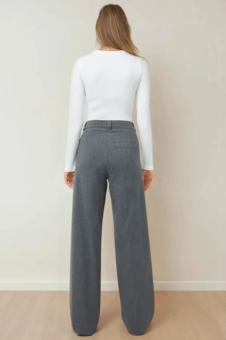 Hoge Taille Rechte Pijpen Broek - Image 3