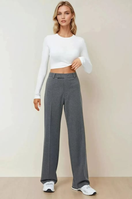Hoge Taille Rechte Pijpen Broek - Image 5