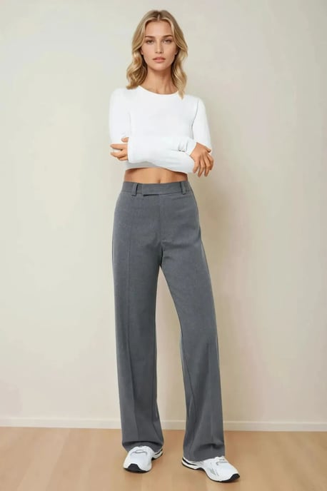 Hoge Taille Rechte Pijpen Broek - Image 6