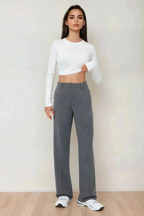 Hoge Taille Rechte Pijpen Broek - Image 6
