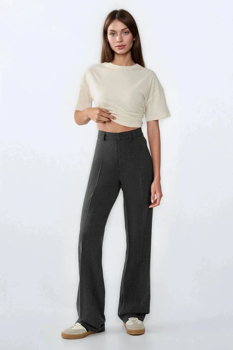 Hoge Taille Rechte Pijpen Broek - Image 2